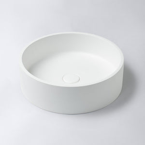 Eight Quarters basin - Concrete Circle White