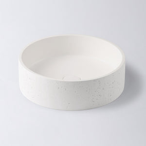 Eight Quarters Concrete Natural Finish Circle White basin