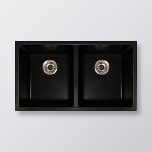 Eight Quarters Grange Double Bowl Sink 780 - Matte Black