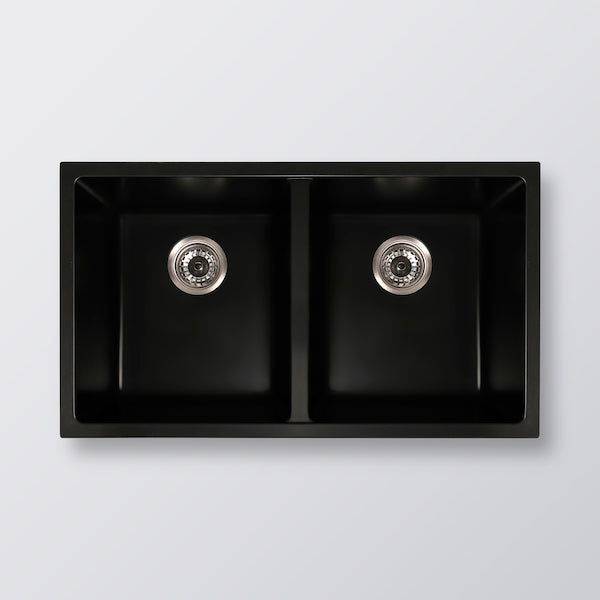 Eight Quarters Grange Double Bowl Sink 780 - Matte Black
