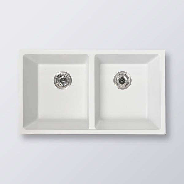 Eight Quarters Grange Double Bowl Sink 780 - Matte White