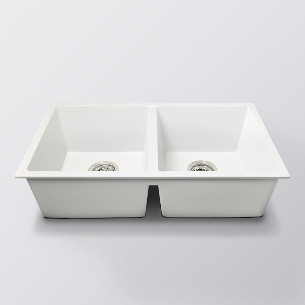 Eight Quarters Grange Double Bowl Sink 780 - Matte White