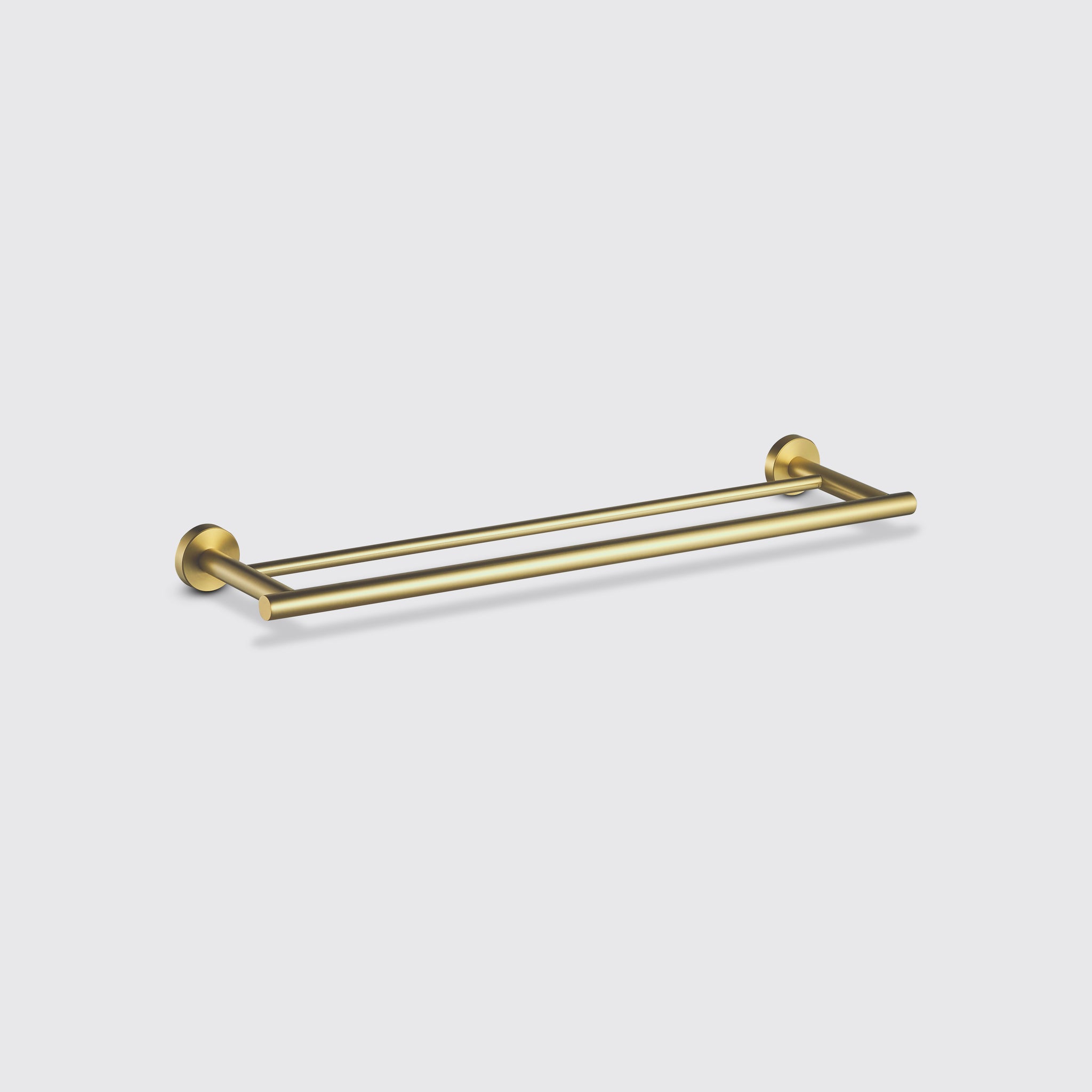 Eight Quarters Harper 60cm Double Towel Rail - Brushed Brass