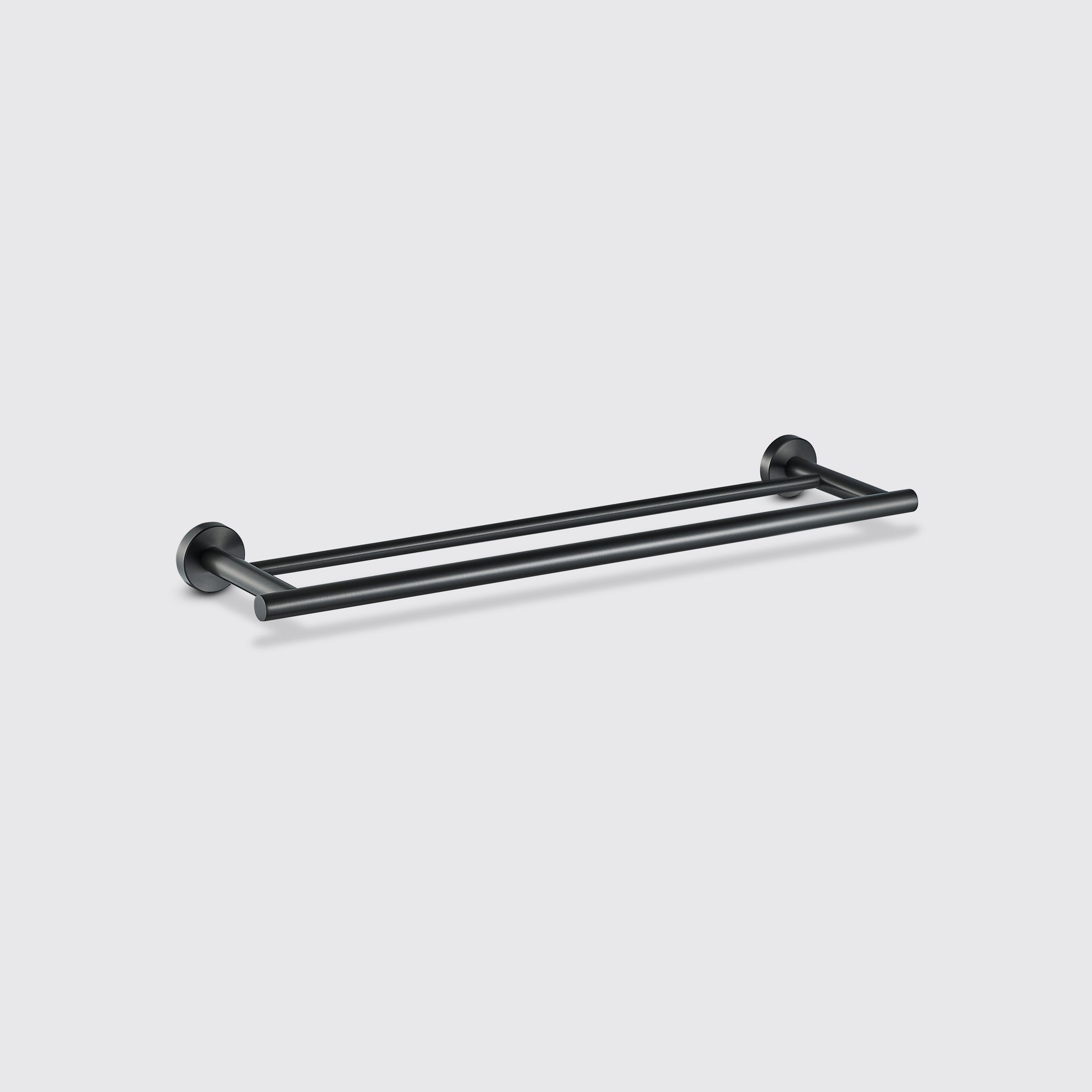 Eight Quarters Harper 60cm Double Towel Rail - Gun Metal