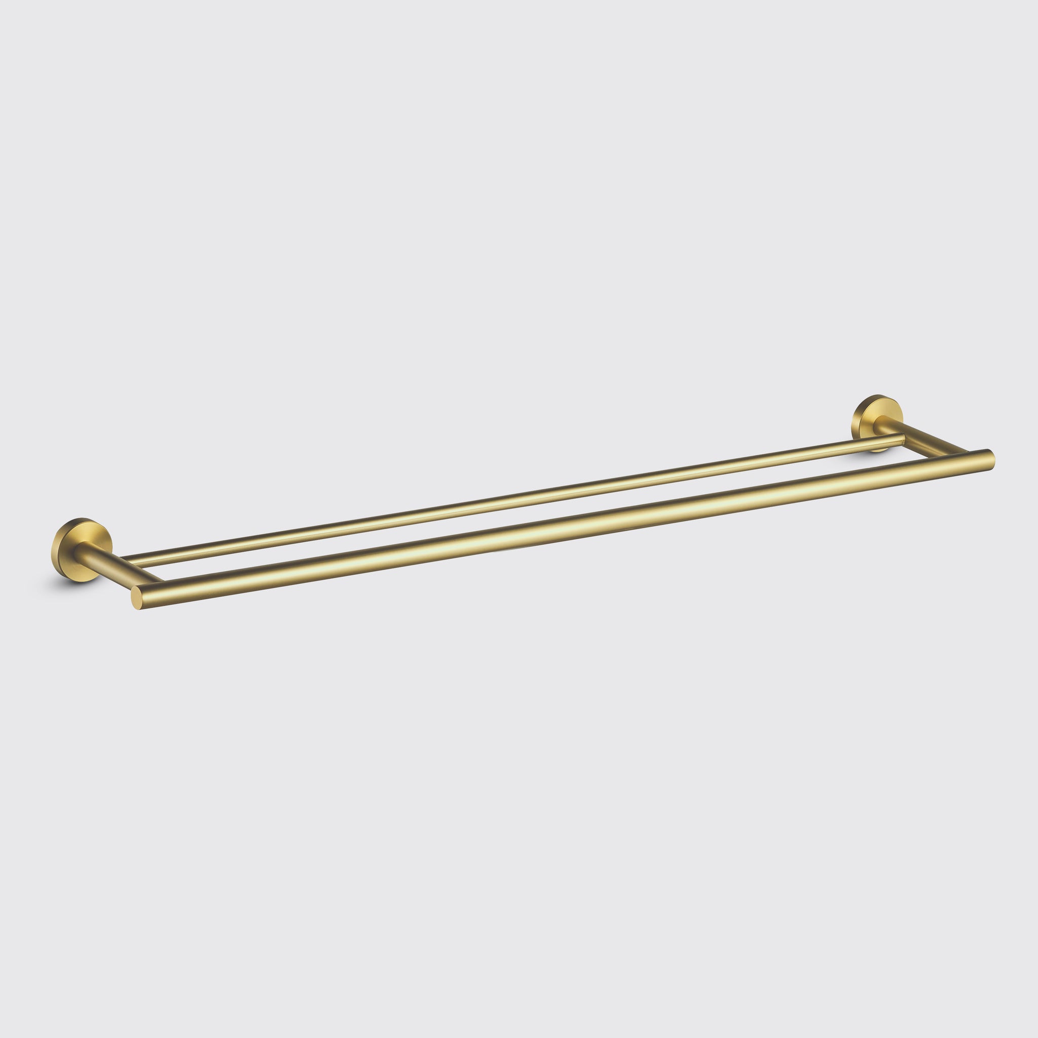 Eight Quarters Harper 80cm Double Towel Rail - Brushed Brass