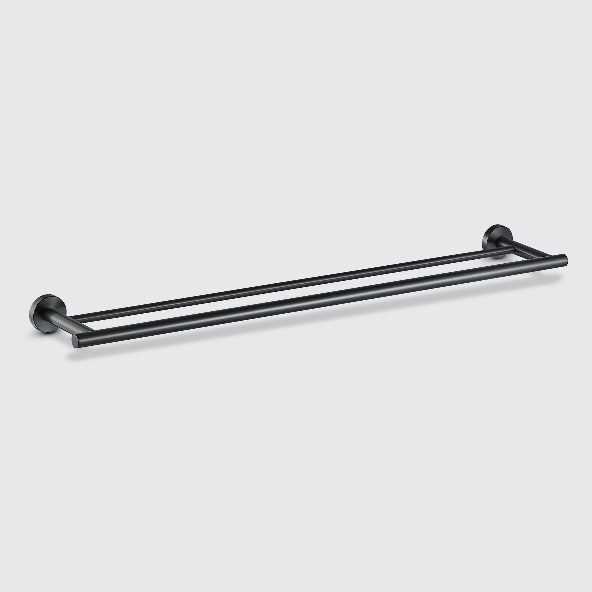 Eight Quarters Harper 80cm Double Towel Rail - Gun Metal
