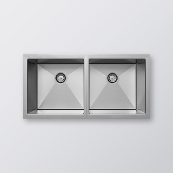 Eight Henley Double Bowl Sink 770 - Brushed Satin