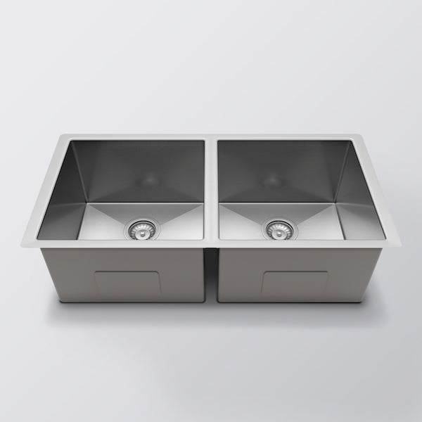 Eight Henley Double Bowl Sink 770 - Brushed Satin