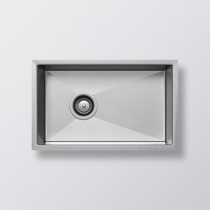 Eight Quarters Henley Single Bowl Sink 300 - Brushed Satin