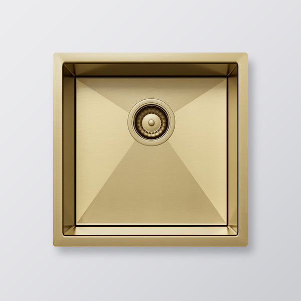 Eight Quarters Henley Single Bowl Sink 450 - Brushed Brass