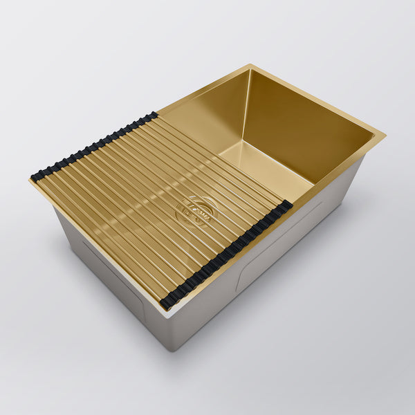 Eight Quarters Roll Up Drying Rack - Brushed Brass