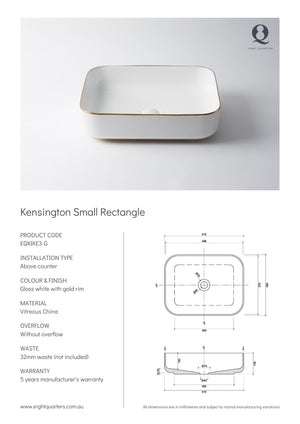 Kensington Small Rectangle Gold