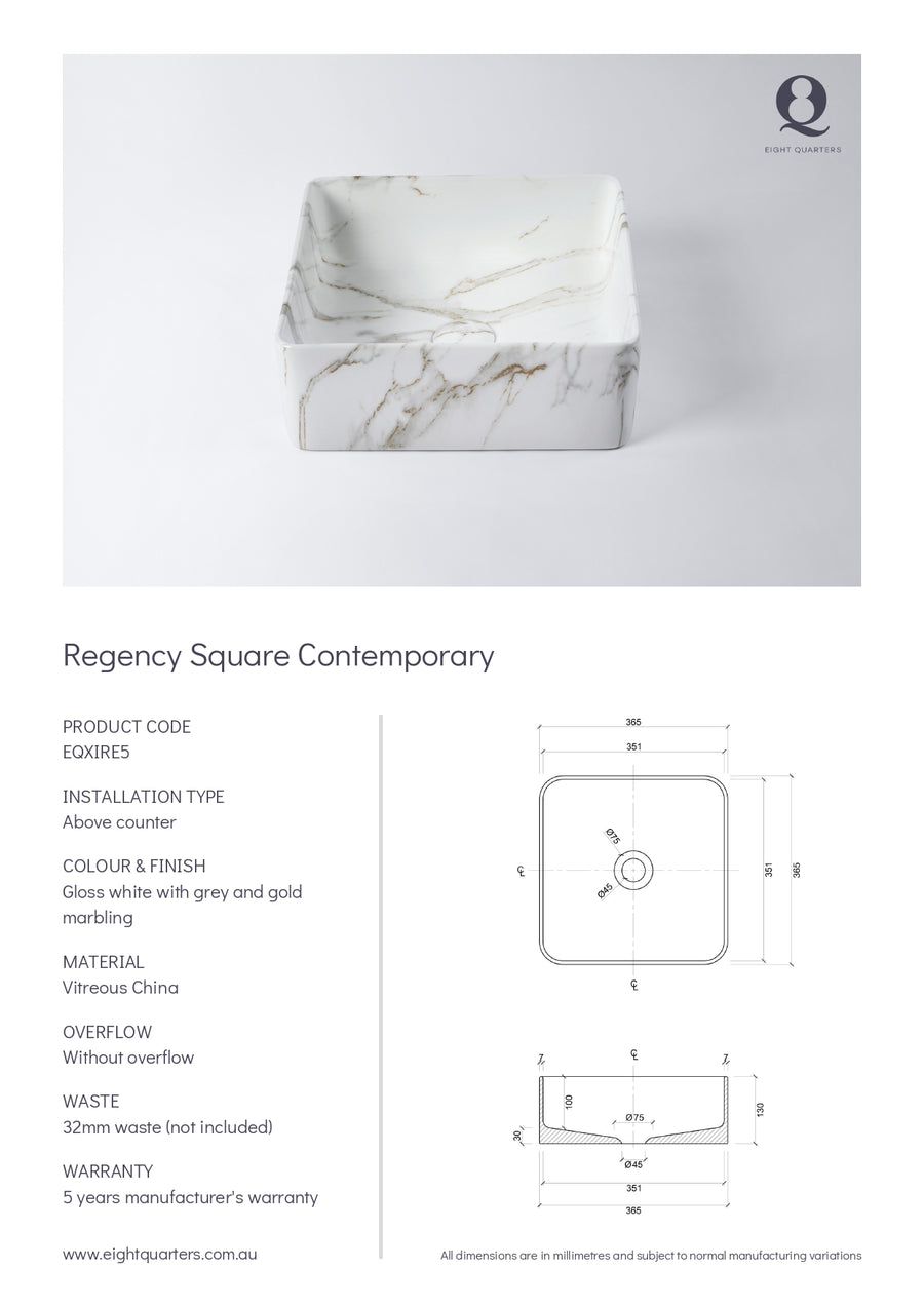Eight Quarters Basins - Regency Square Contemporary
