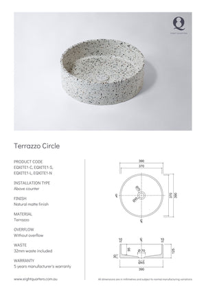 Eight Quarters Terrazzo Circle Lucca Specifications